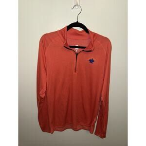 Rabbit Women’s Shirt Pullover L Orange EZ 2.0 1/4 Zip Long Sleeve Running Sports
